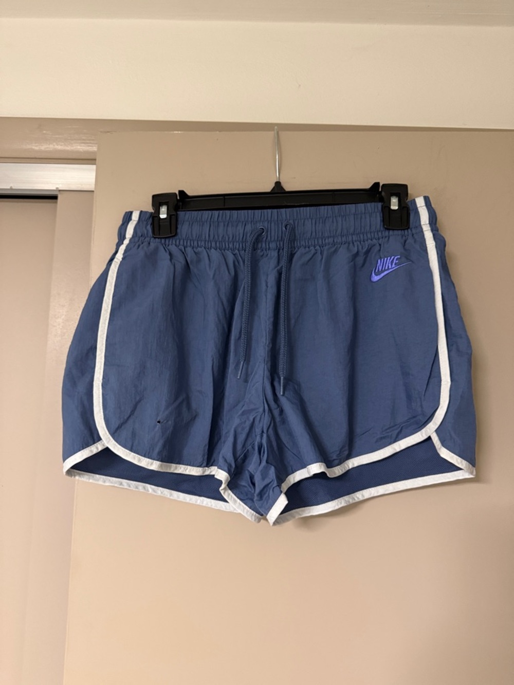 Nike Women’s Slate Blue Athletic Shorts with White Trim